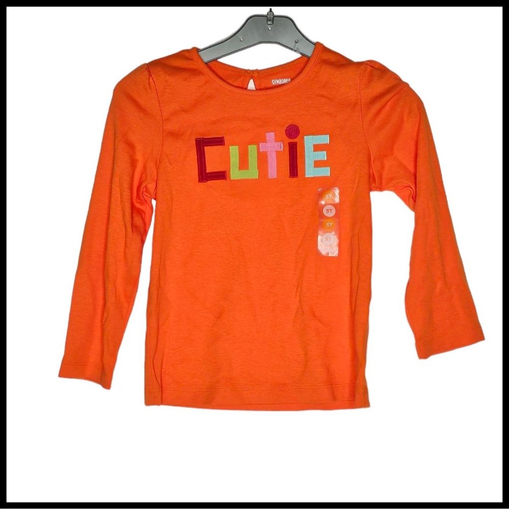 Gymboree COZY CUTIE Cotton Top Tee Orange 5T NWT